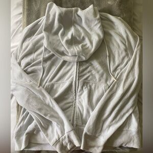 White Beachtowel Material Sweatshirt